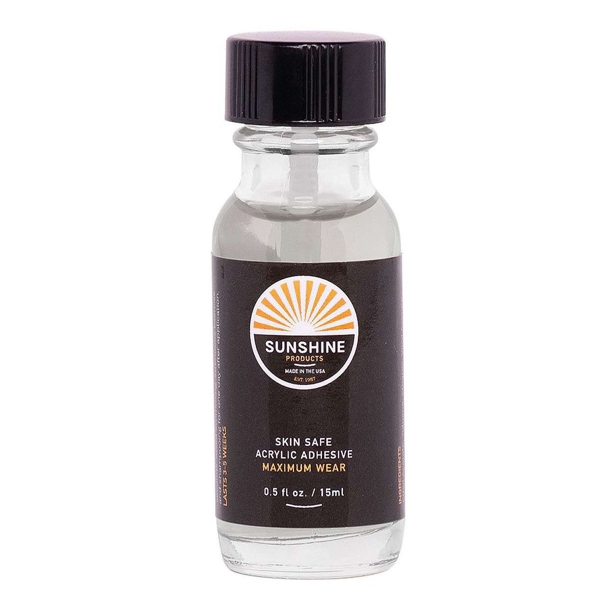 Sunshine Skin Safe Acrylic Adhesive - Maximum Wear 0.5 Oz Sunshine Skin Safe Acrylic Adhesive - Maximum Wear 0.5 Oz