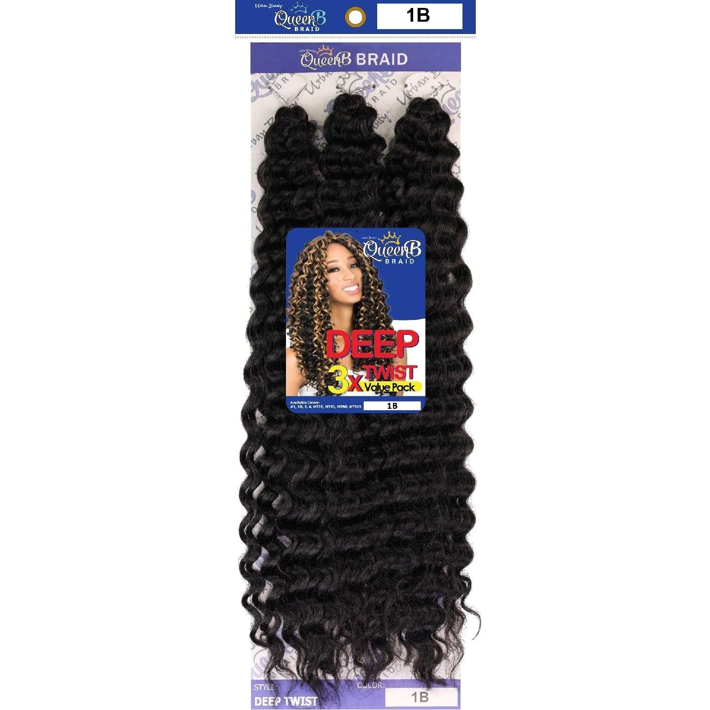 Urban Beauty Queen B Braid Synthetic Butterfly Goddess Locs 3X Value Pack 14 Inch Color 1B Urban Beauty Queen B Braid Synthetic Butterfly Goddess Locs 3X Value Pack 14 Inch Color 1B