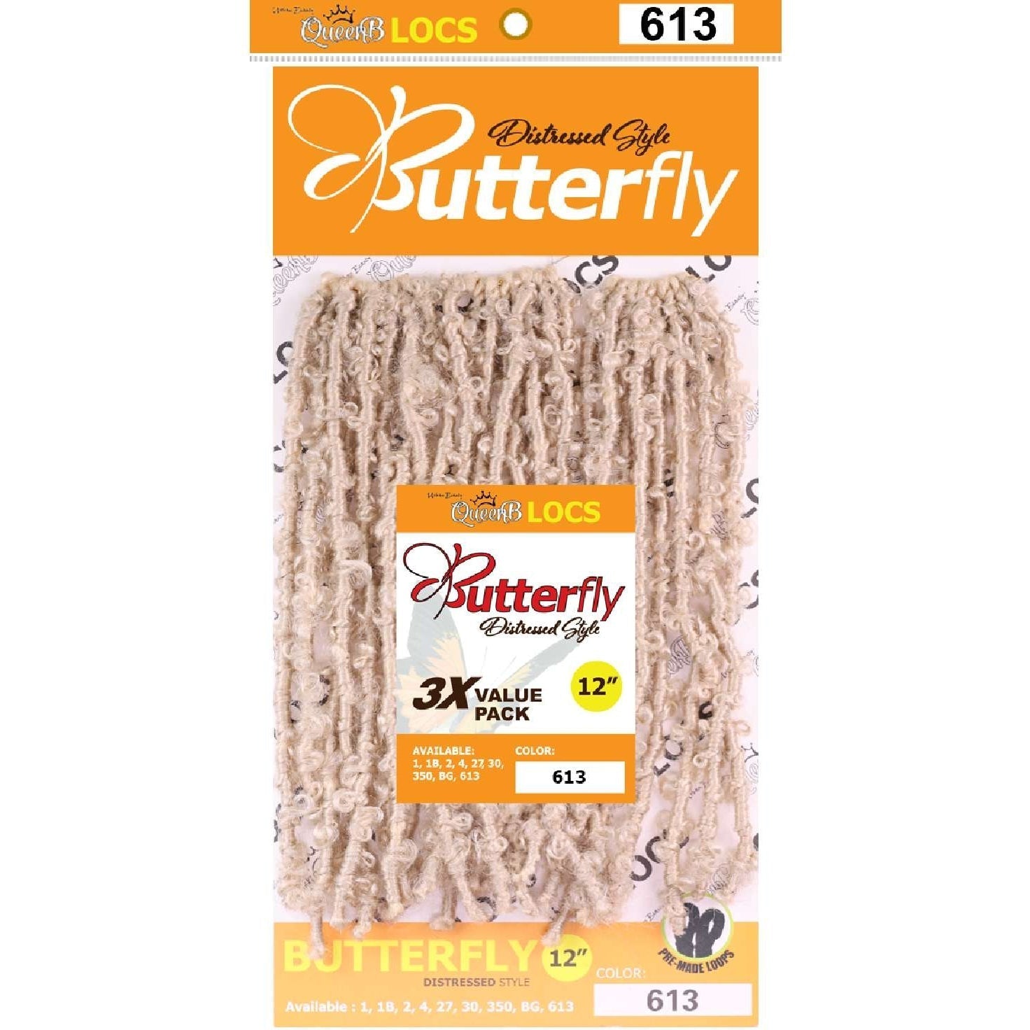 Synthetic Queen B 3X Butterfly Lcos 12Inch Color 613 Synthetic Queen B 3X Butterfly Lcos 12Inch Color 613