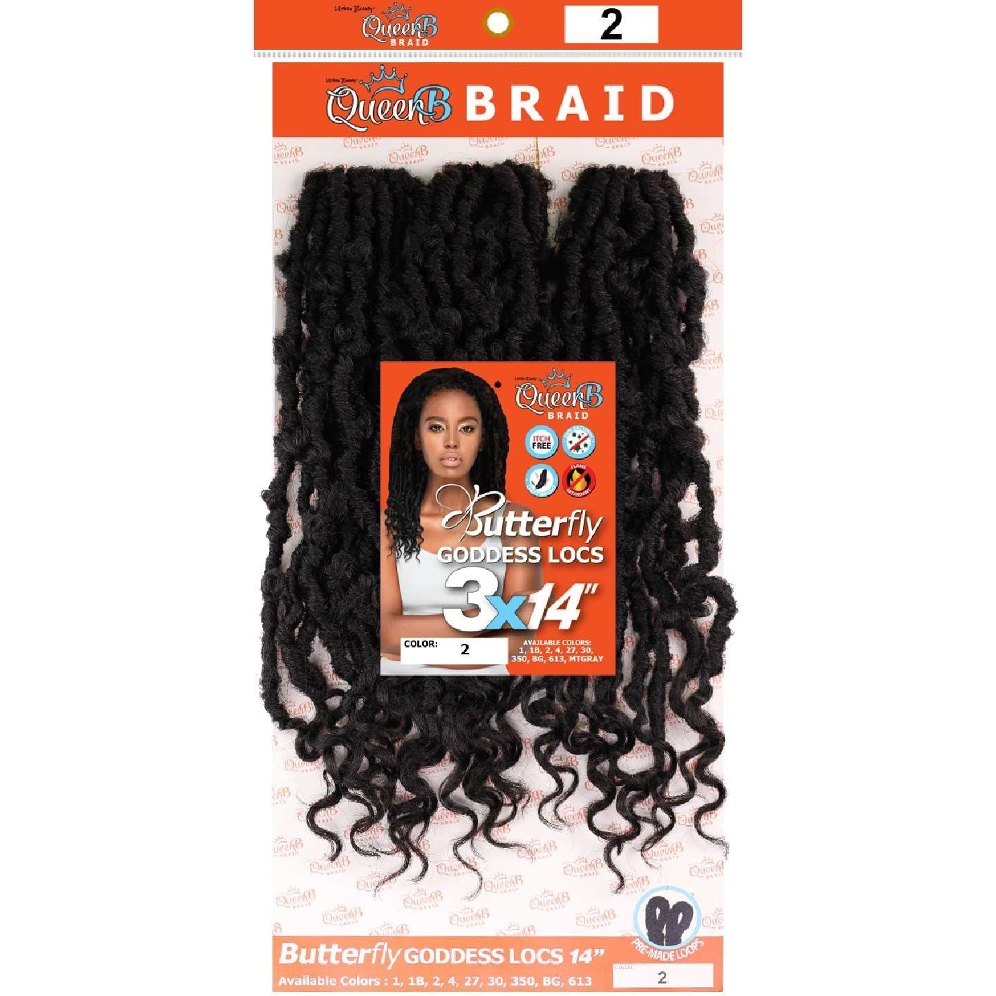 Urban Beauty Queen B Braid Synthetic Butterfly Goddess Locs 3X Value Pack 14 Inch Color 2 Urban Beauty Queen B Braid Synthetic Butterfly Goddess Locs 3X Value Pack 14 Inch Color 2