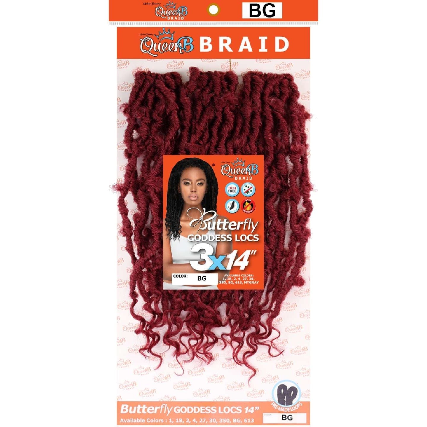 Urban Beauty Queen B Braid Synthetic Butterfly Goddess Locs 3X Value Pack 14 Inch Color Bg Urban Beauty Queen B Braid Synthetic Butterfly Goddess Locs 3X Value Pack 14 Inch Color Bg