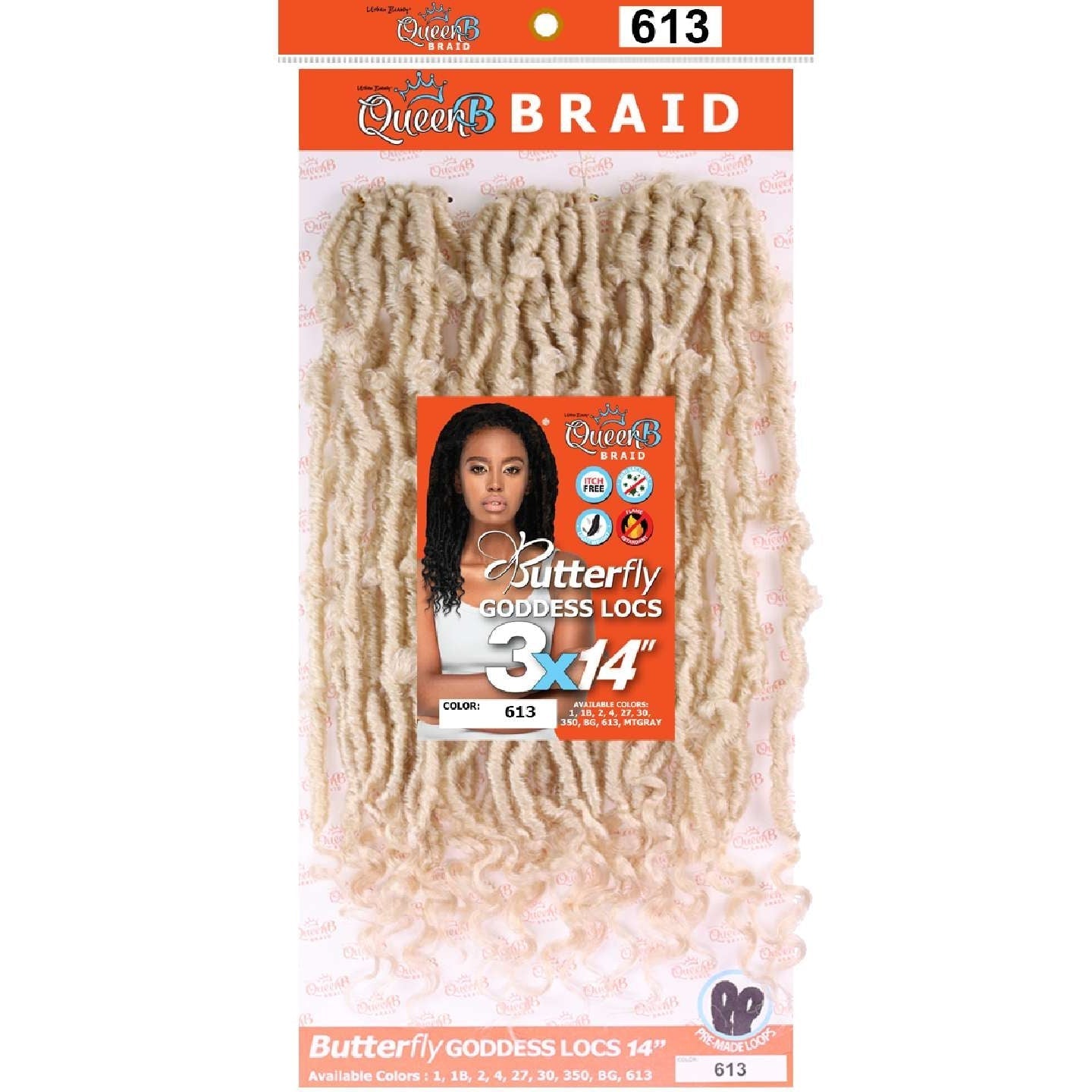 Urban Beauty Queen B Braid Synthetic Butterfly Goddess Locs 3X Value Pack 14 Inch Color 613 Urban Beauty Queen B Braid Synthetic Butterfly Goddess Locs 3X Value Pack 14 Inch Color 613