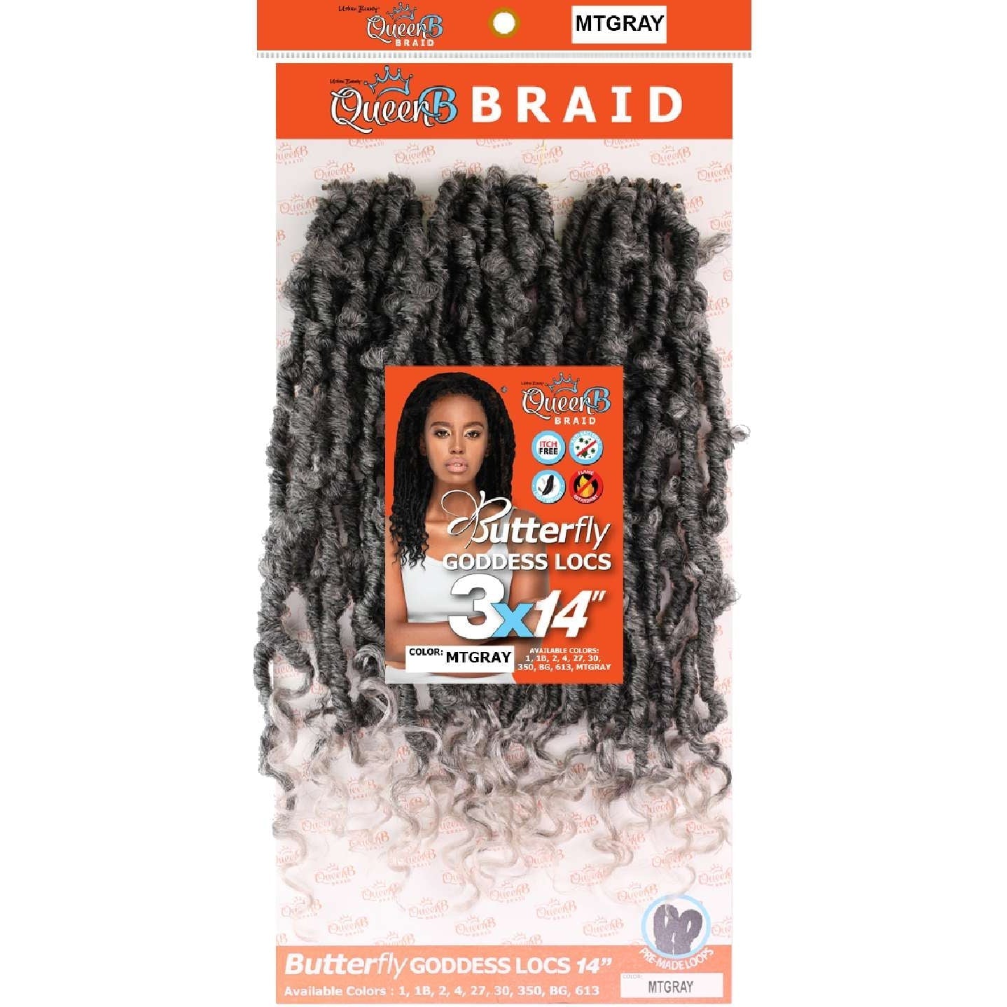 Urban Beauty Queen B Braid Synthetic Butterfly Goddess Locs 3X Value Pack 14 Inch Color Mtgray Urban Beauty Queen B Braid Synthetic Butterfly Goddess Locs 3X Value Pack 14 Inch Color Mtgray