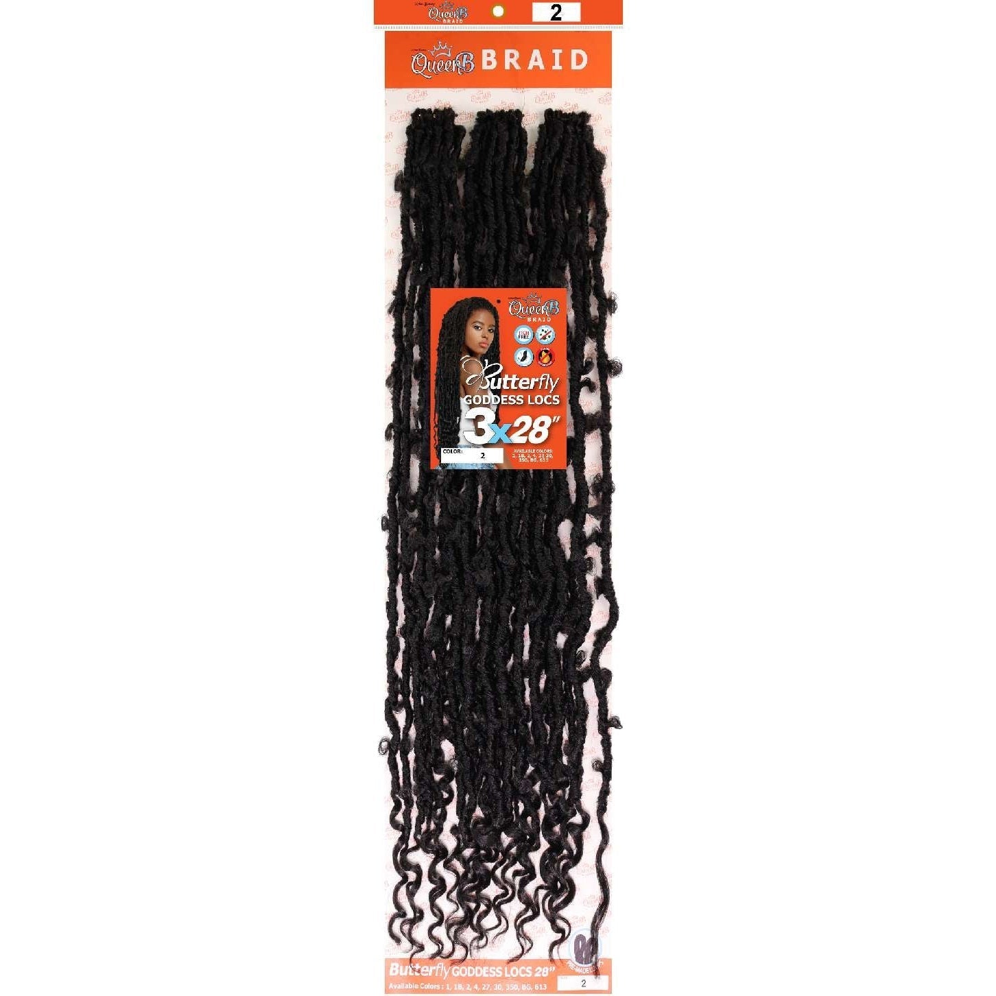 Urban Beauty Queen B Braid Synthetic Butterfly Goddess Locs 3X Value Pack 28 Inch Color 2 Urban Beauty Queen B Braid Synthetic Butterfly Goddess Locs 3X Value Pack 28 Inch Color 2