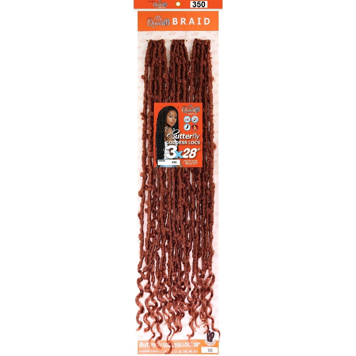 Urban Beauty Queen B Braid Synthetic Butterfly Goddess Locs 3X Value Pack 28 Inch Color 350 Urban Beauty Queen B Braid Synthetic Butterfly Goddess Locs 3X Value Pack 28 Inch Color 350