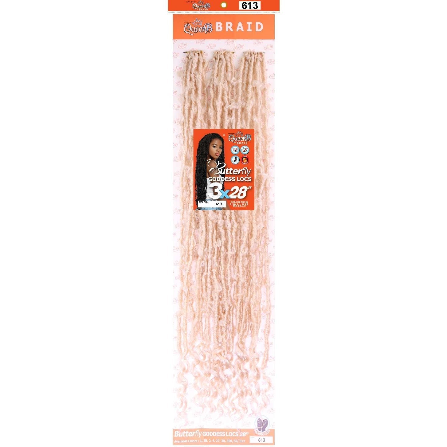 Urban Beauty Queen B Braid Synthetic Butterfly Goddess Locs 3X Value Pack 28 Inch Color 613 Urban Beauty Queen B Braid Synthetic Butterfly Goddess Locs 3X Value Pack 28 Inch Color 613