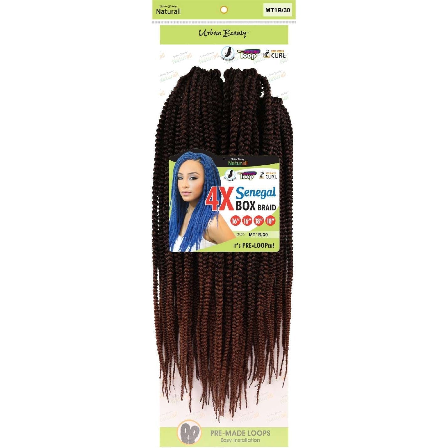 4X Senegal Box Braid Multi Pack-Mt1B30 4X Senegal Box Braid Multi Pack-Mt1B30