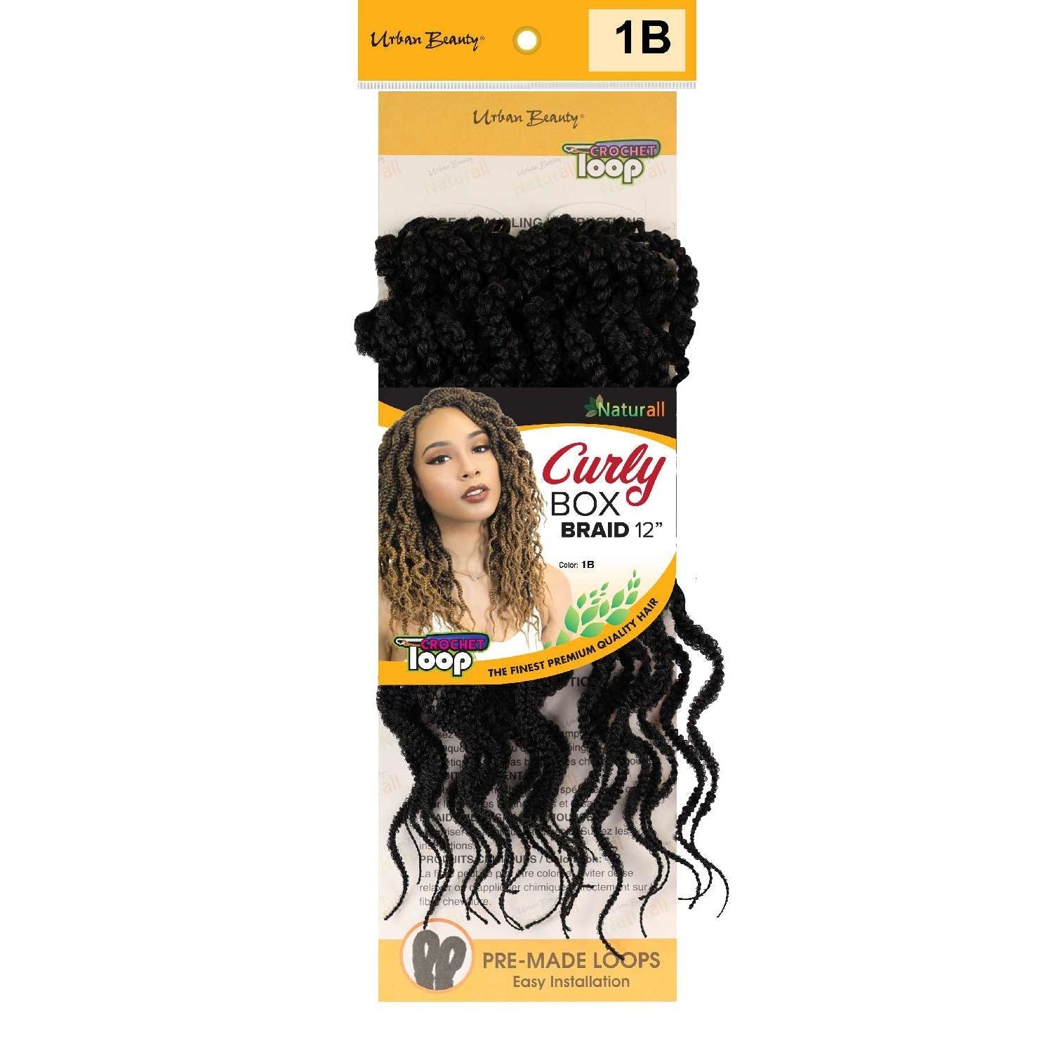 Synthetic Box Braid Curly Style 12 Inch 1B Synthetic Box Braid Curly Style 12 Inch 1B
