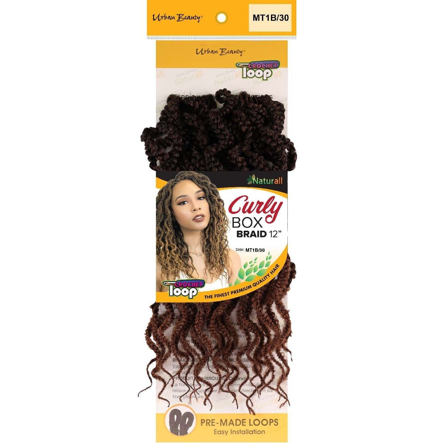 Synthetic Box Braid Curly Style 12 Inch Mt1B30 Synthetic Box Braid Curly Style 12 Inch Mt1B30