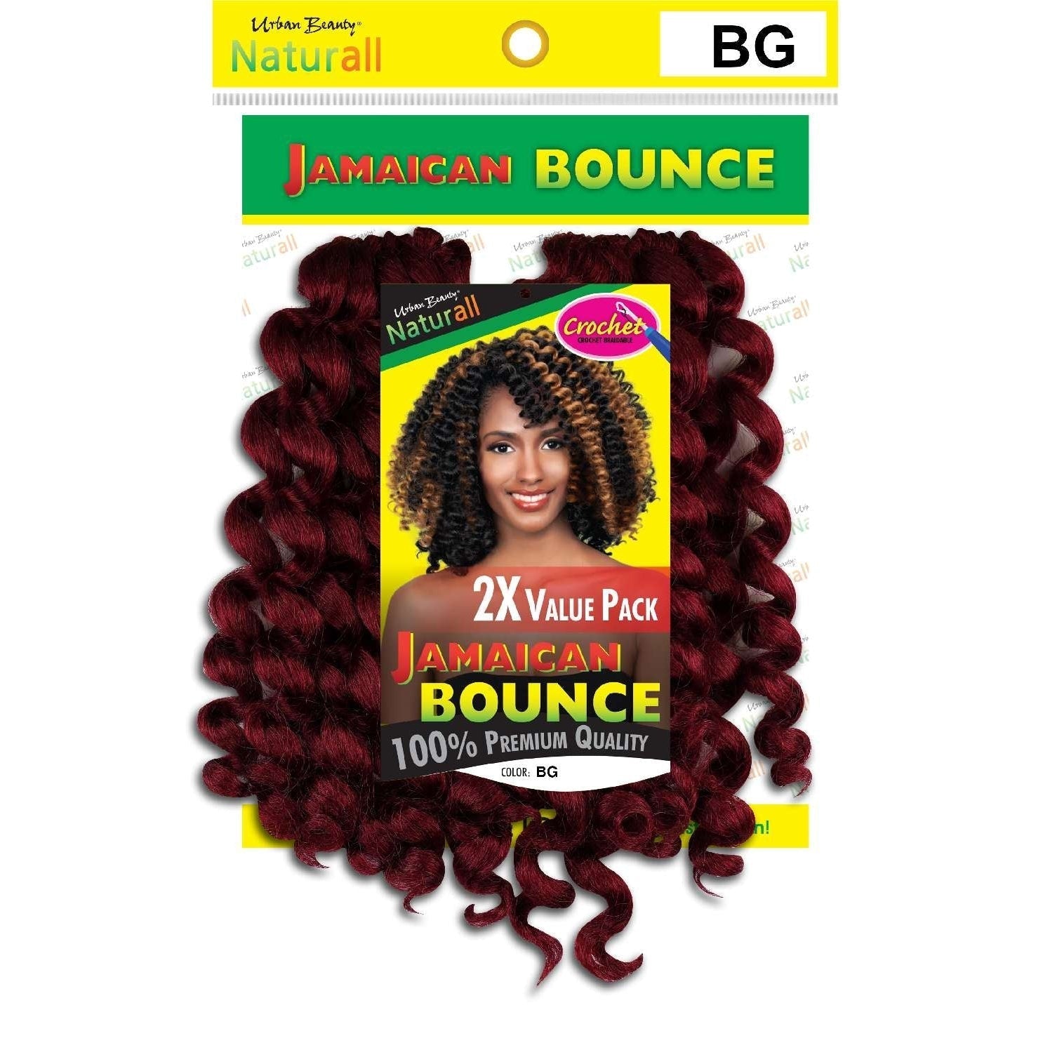 Synthetic Braiding Hair Jamaican Bounce-Burgundy Synthetic Braiding Hair Jamaican Bounce-Burgundy