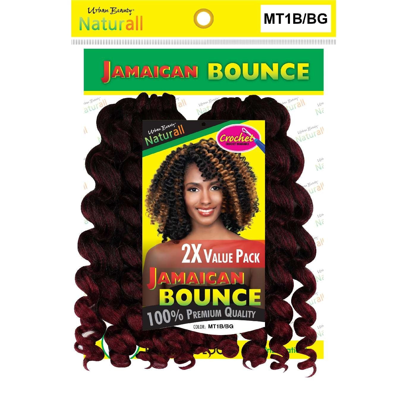 Synthetic Braiding Hair Jamaican Bounce-P1Bburgundy Synthetic Braiding Hair Jamaican Bounce-P1Bburgundy