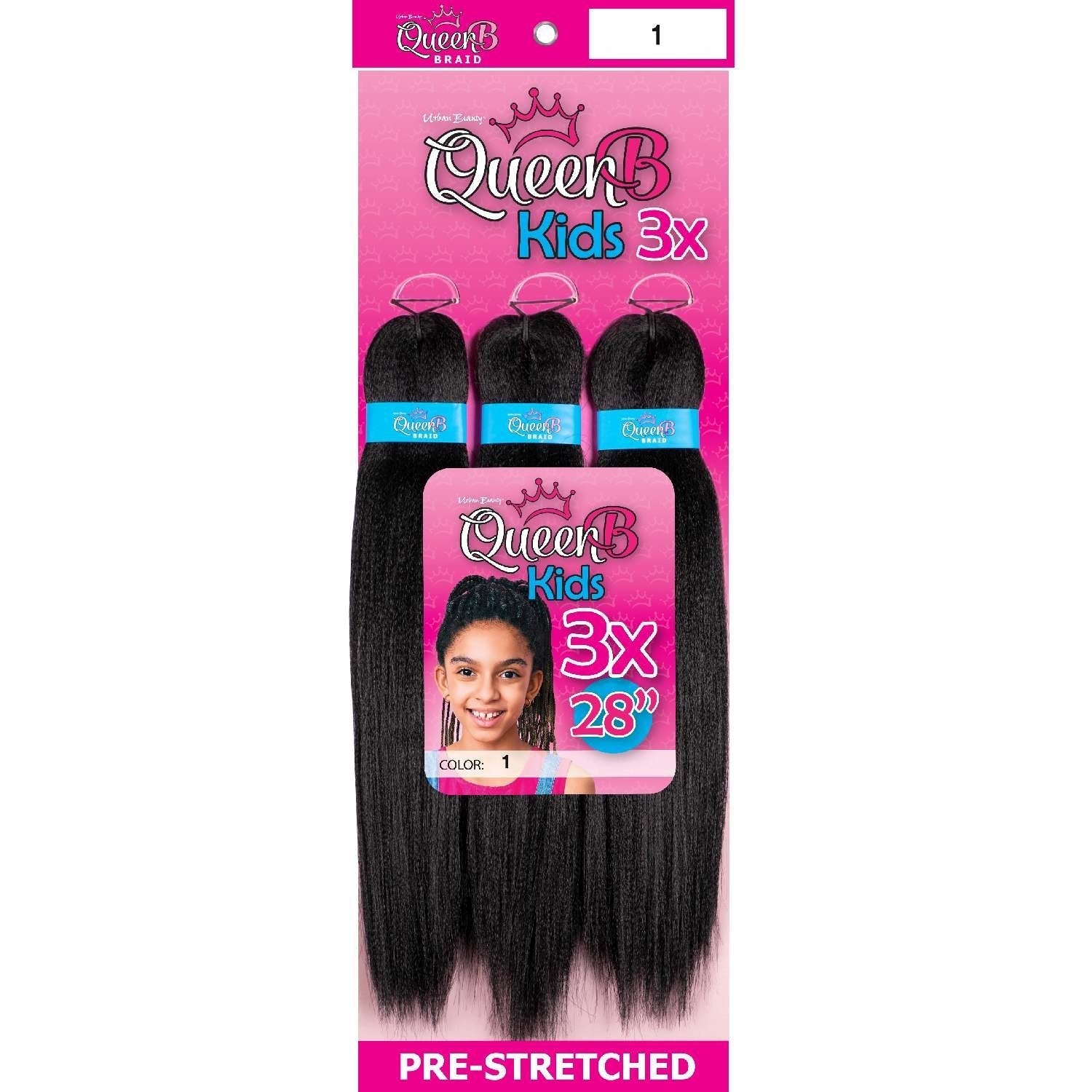 Urban Beauty Queen B Braids Synthetic Pre-Stretched 28 Inch Color 1 Urban Beauty Queen B Braids Synthetic Pre-Stretched 28 Inch Color 1