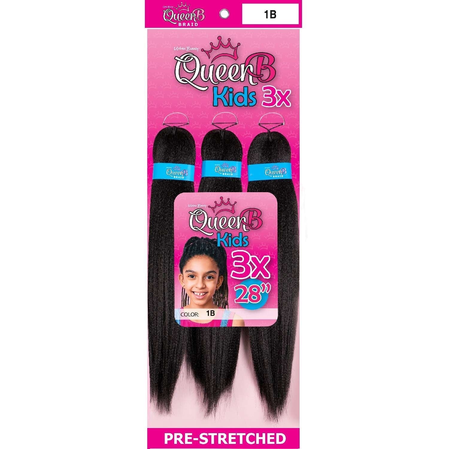 Urban Beauty Queen B Braids Synthetic Pre-Stretched 28 Inch Color 1B Urban Beauty Queen B Braids Synthetic Pre-Stretched 28 Inch Color 1B