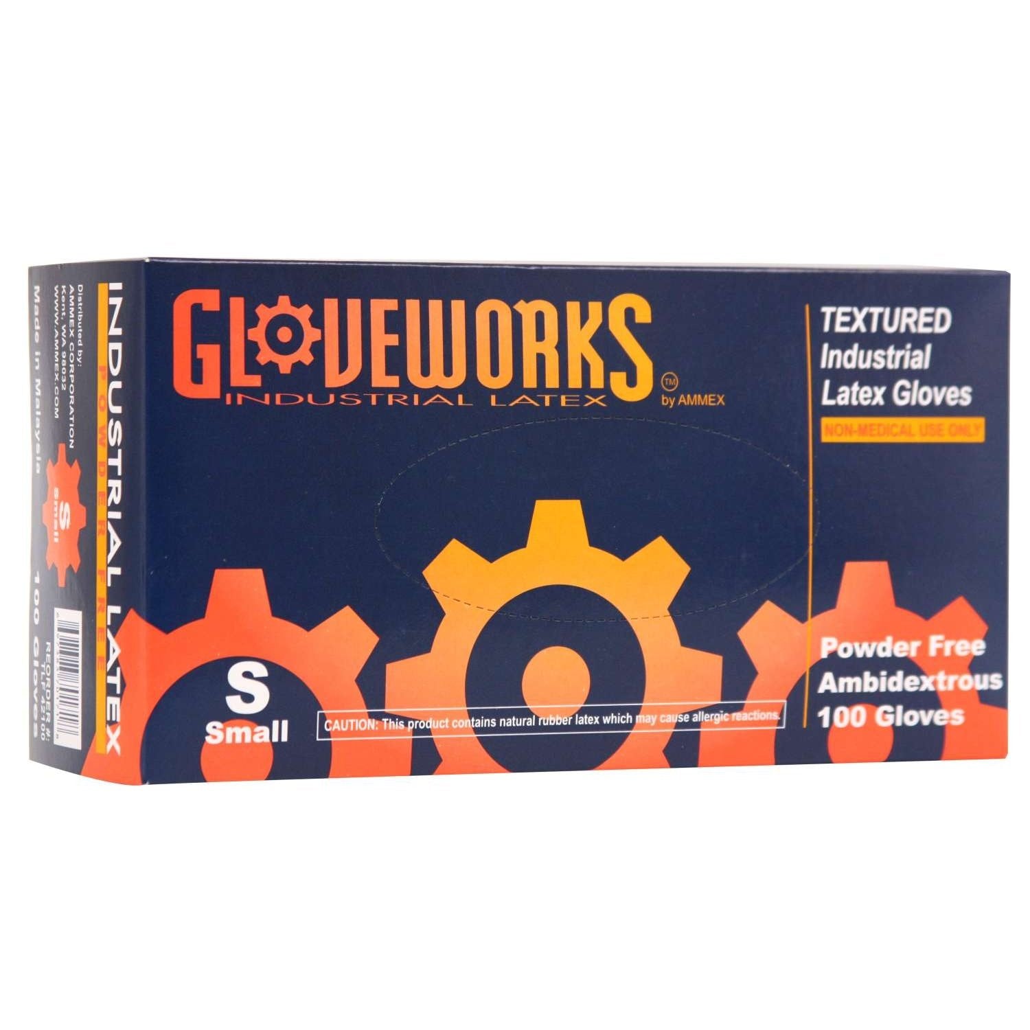 Gloveworks Latex Powder Free Gloves 100 Pieces Small Gloveworks Latex Powder Free Gloves 100 Pieces Small