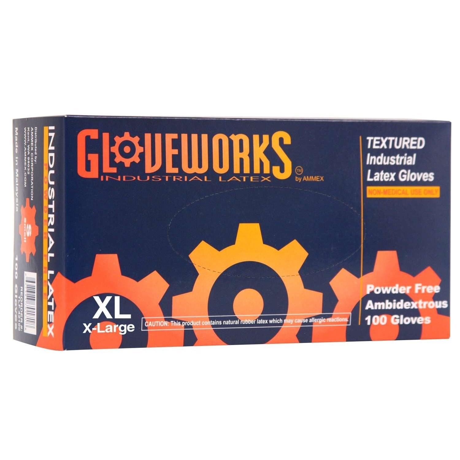 Gloveworks Latex Powder Free Gloves 100 Pieces X-Large Gloveworks Latex Powder Free Gloves 100 Pieces X-Large