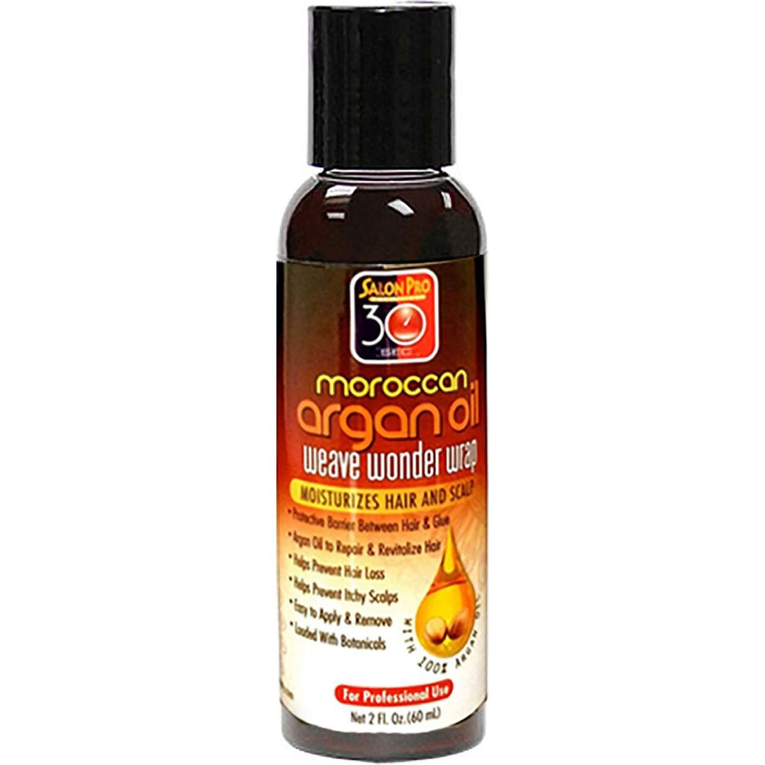 Salon Pro Weave Wond Wrap Argan Oil-Black 2 Oz Salon Pro Weave Wond Wrap Argan Oil-Black 2 Oz