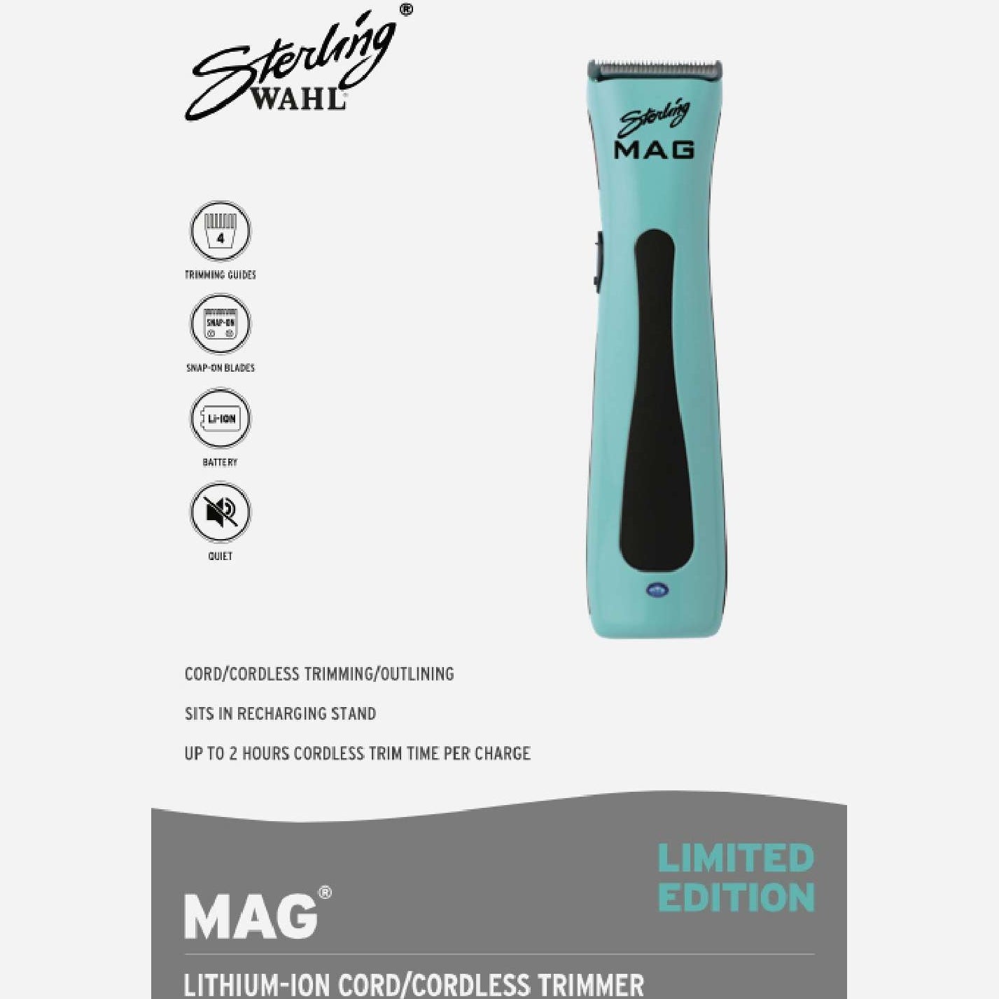 Washl Sterling Black/Aquar Mag Trimmer Limited Edition Washl Sterling Black/Aquar Mag Trimmer Limited Edition