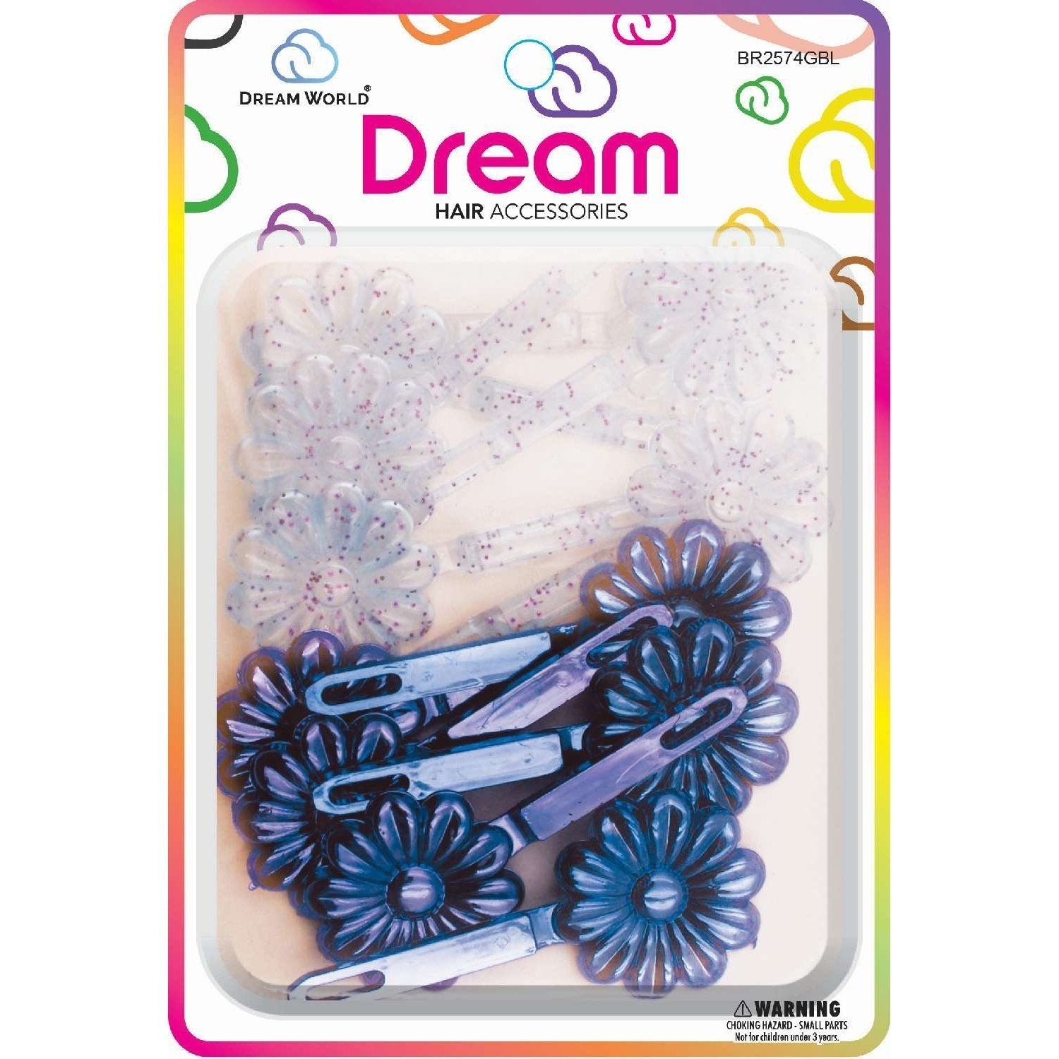 Chloe Barrettes 74 Daisy Glitter Blue Chloe Barrettes 74 Daisy Glitter Blue
