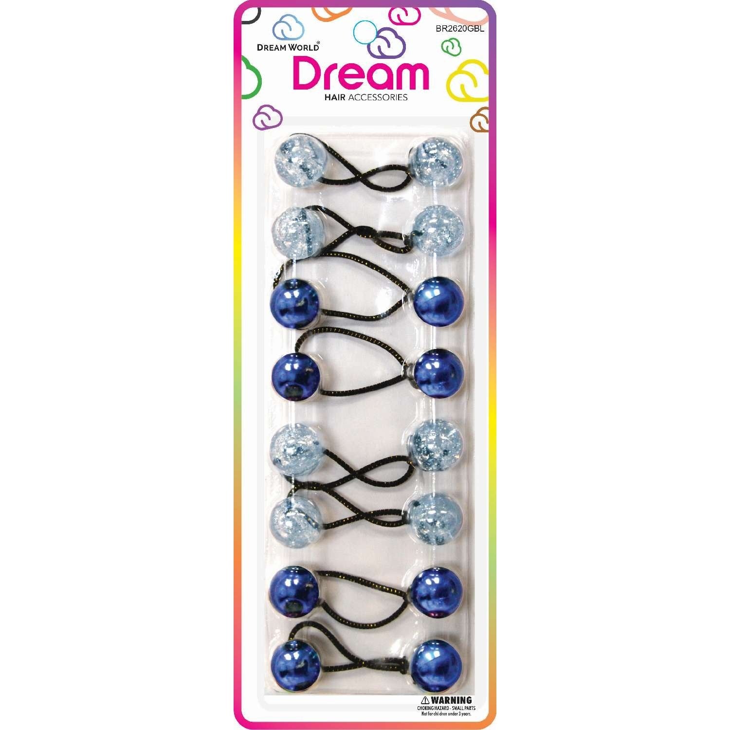 Chloe Ponytail 2620 Glitter Blue Assort 8 Pieces Chloe Ponytail 2620 Glitter Blue Assort 8 Pieces