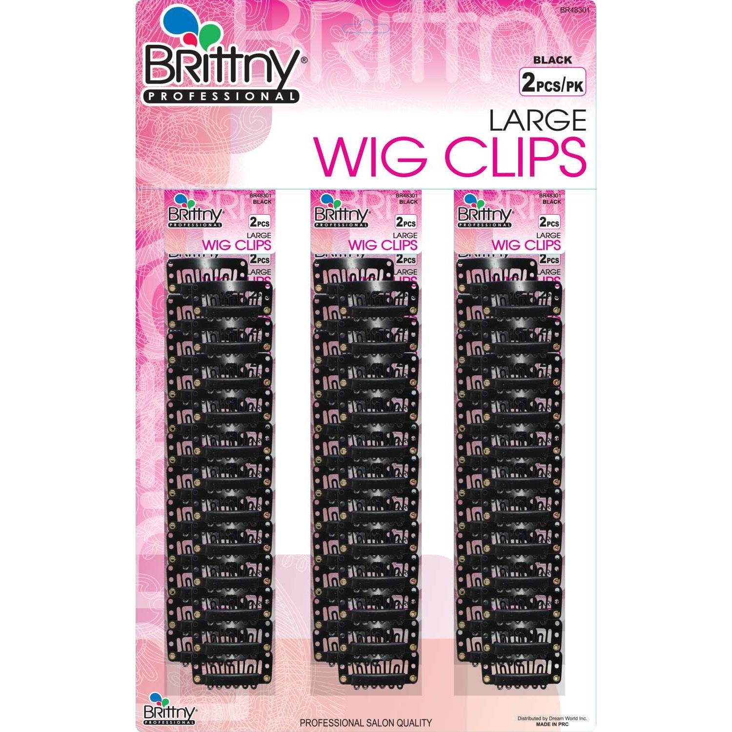 Brittny Wig Clip 36Pk2Pk Black Brittny Wig Clip 36Pk2Pk Black