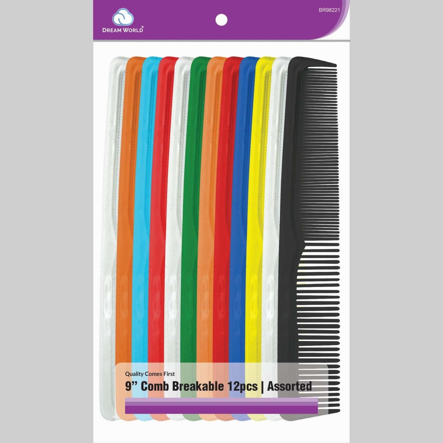 Brittny Bulk 9 Breakable Comb Assorted Brittny Bulk 9 Breakable Comb Assorted