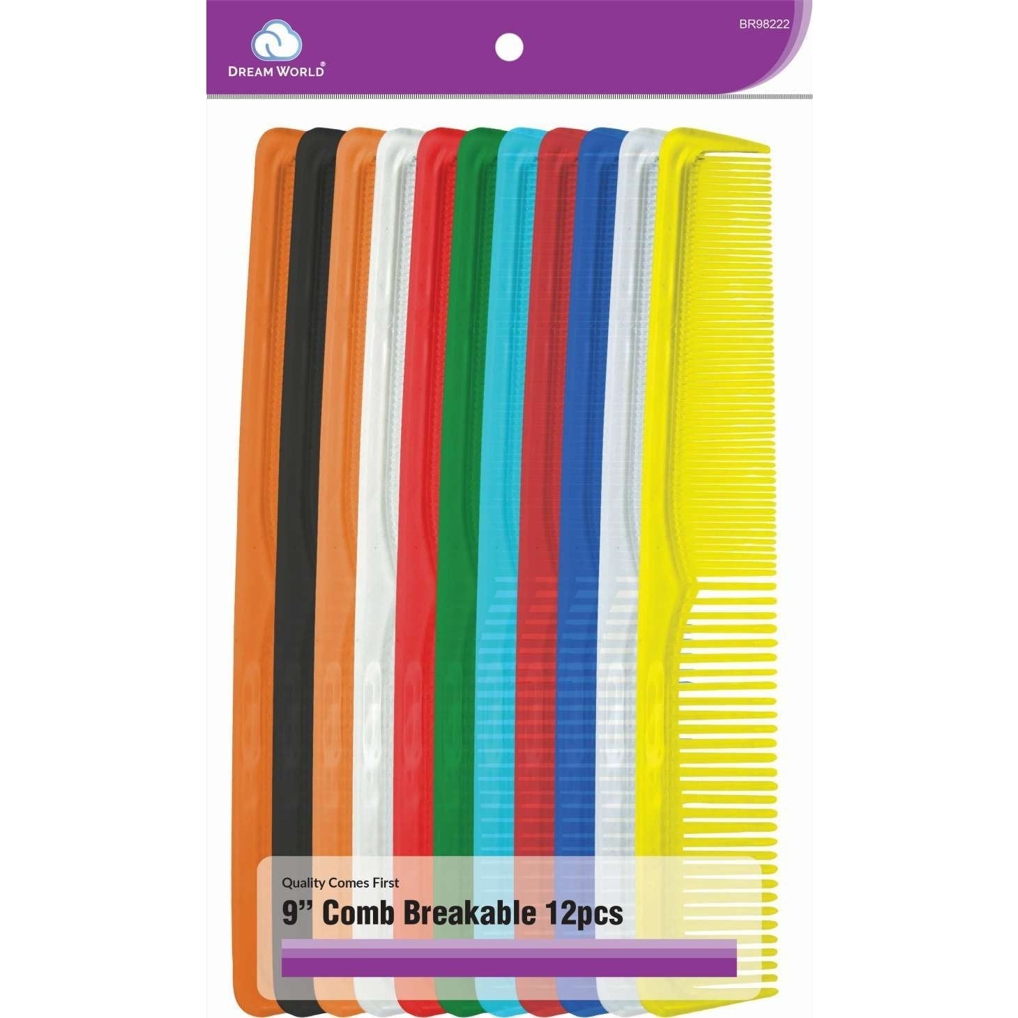 Brittny Bulk 9 Breakable Comb Assorted Clear Colors Brittny Bulk 9 Breakable Comb Assorted Clear Colors