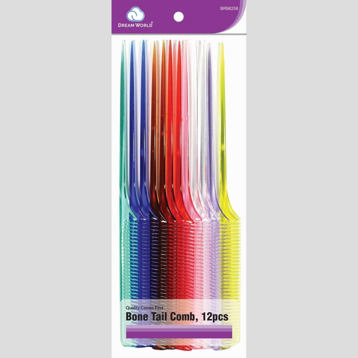 Brittny Bulk Bone Tail Comb Assorted Clear Colors Brittny Bulk Bone Tail Comb Assorted Clear Colors