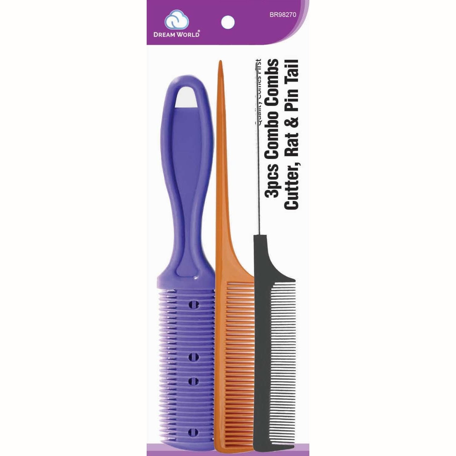 Brittny Comb Combo Rattail Pintail Cutter 3Pieces Brittny Comb Combo Rattail Pintail Cutter 3Pieces