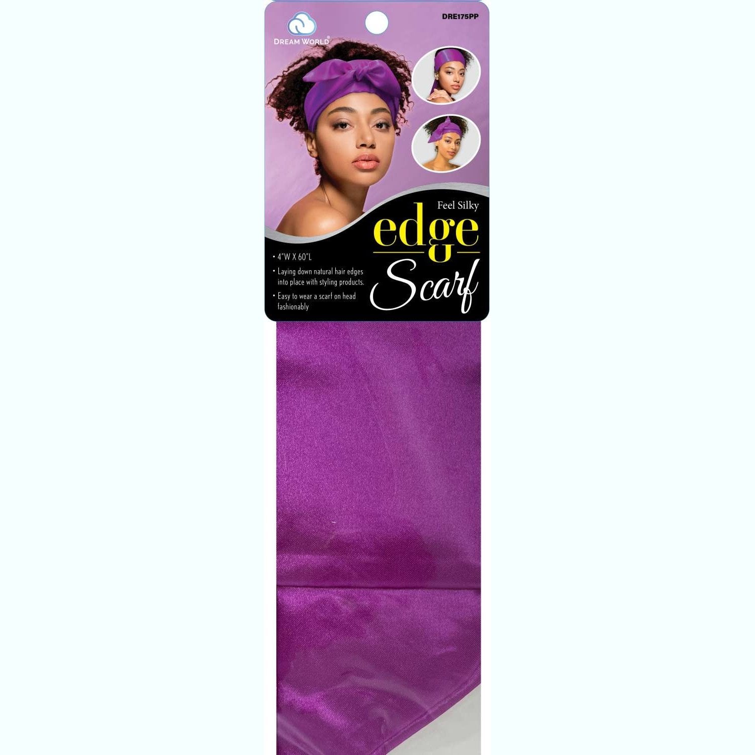 Dream Women Scarf Satin Edge Black Dream Women Scarf Satin Edge Black