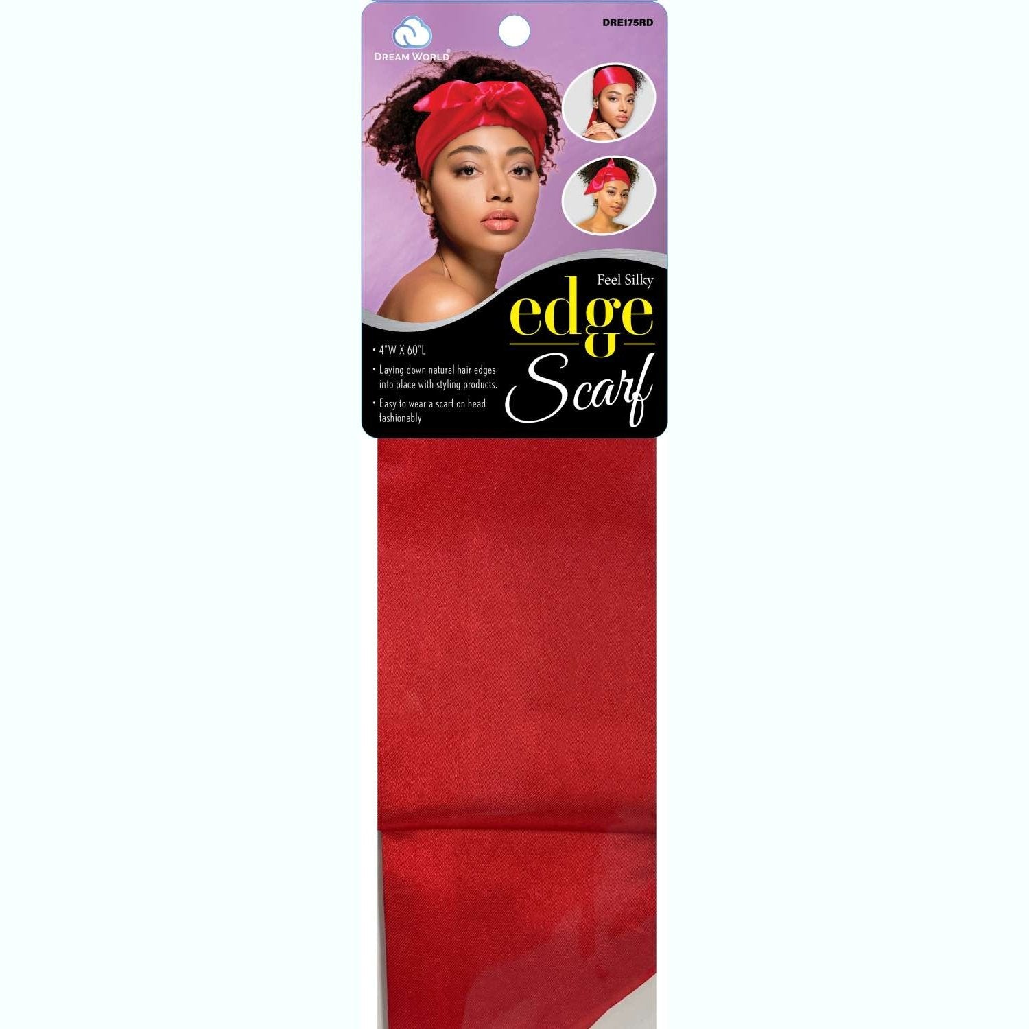 Dream Women Scarf Satin Edge Red Dream Women Scarf Satin Edge Red