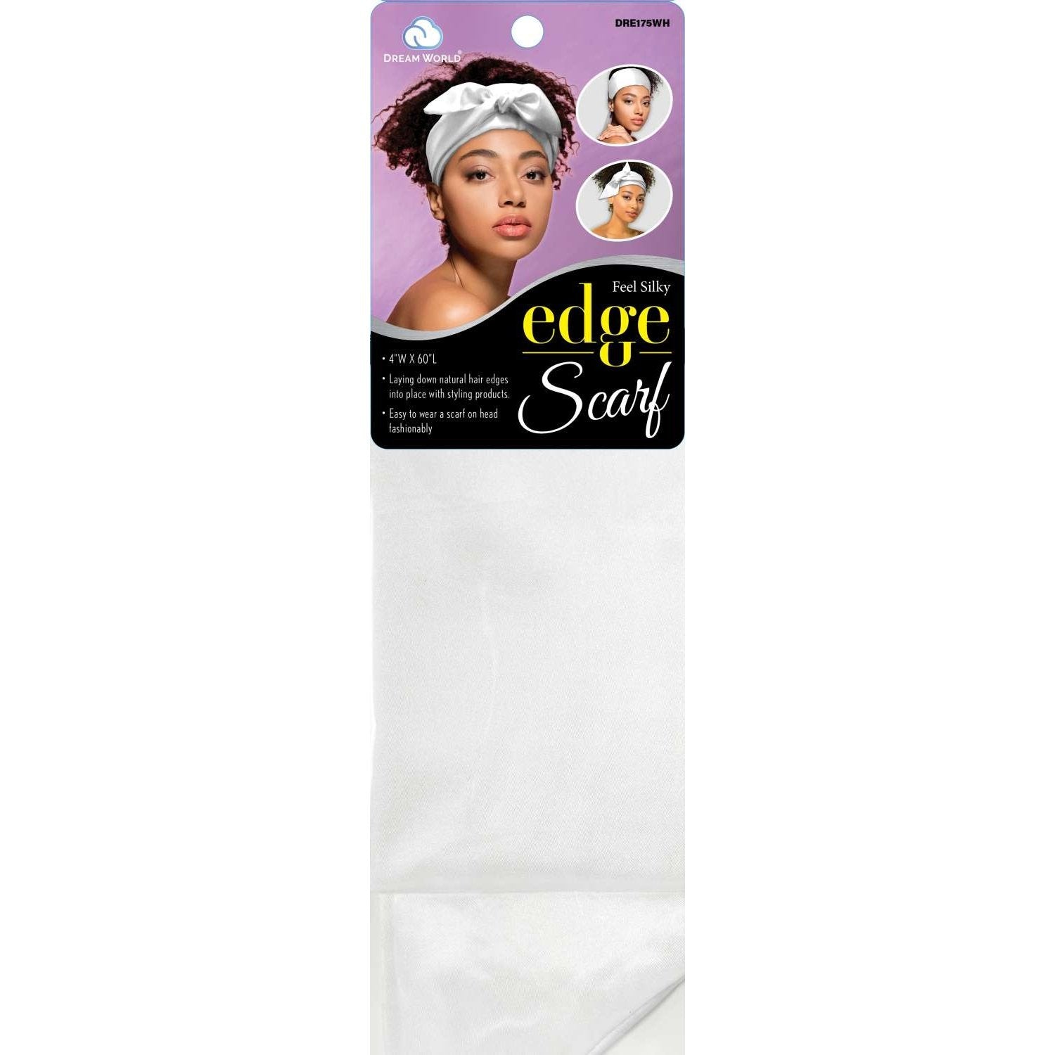 Dream Women Scarf Satin Edge White Dream Women Scarf Satin Edge White