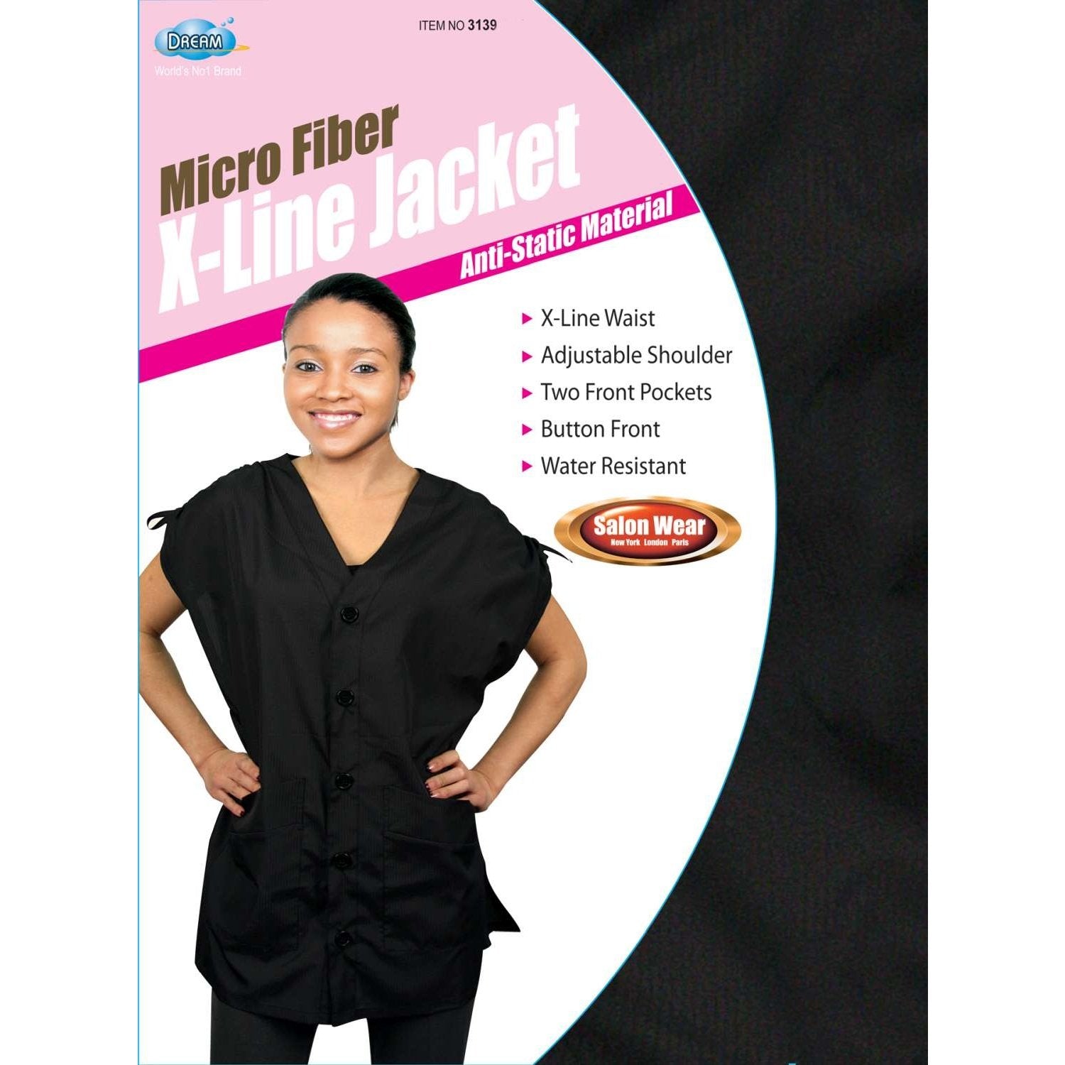 Dream Salon Wear X-Line Jacket Black Dream Salon Wear X-Line Jacket Black