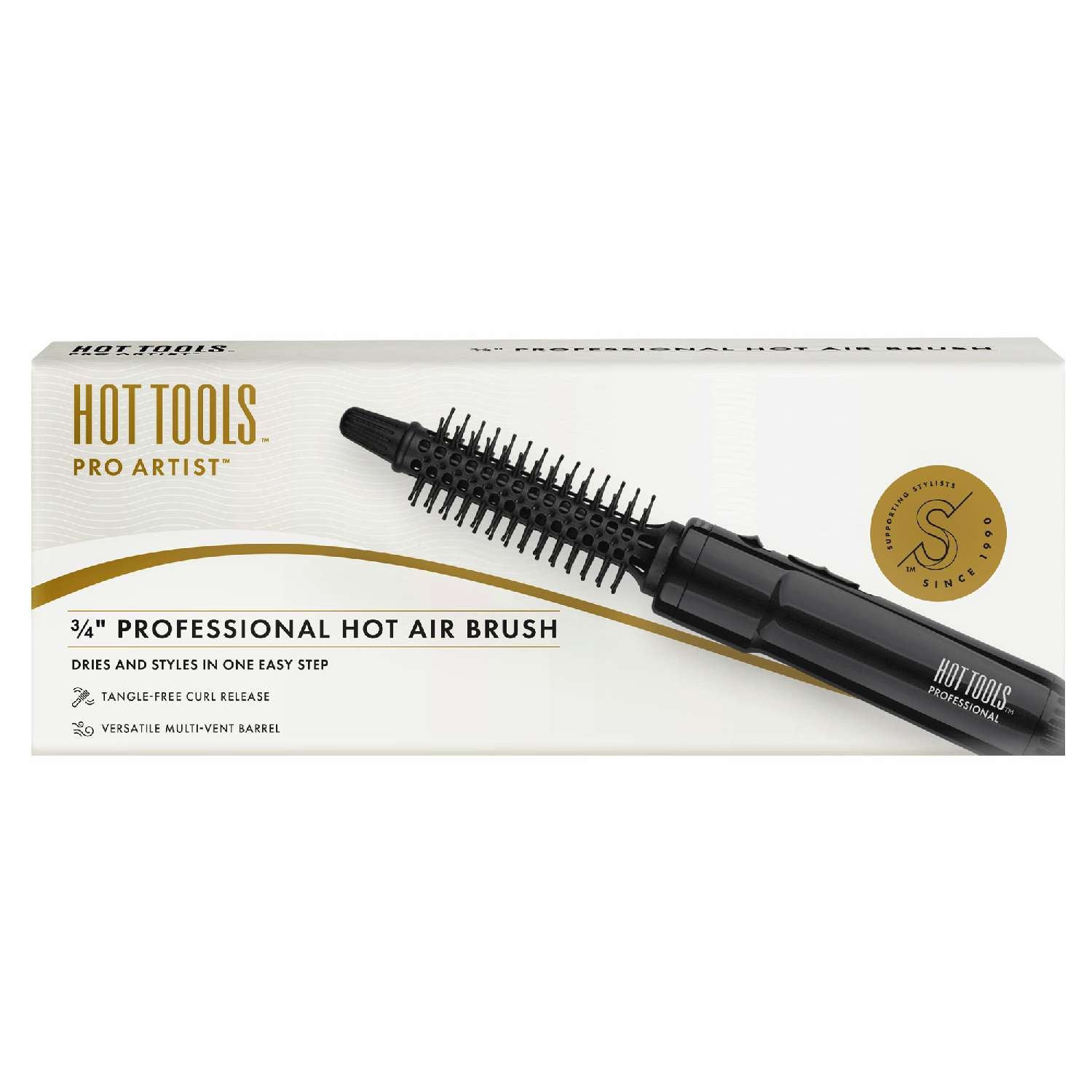 Hot Tools Pro Artist Gold Black Hot Air Brush 34Inch Hot Tools Pro Artist Gold Black Hot Air Brush 34Inch