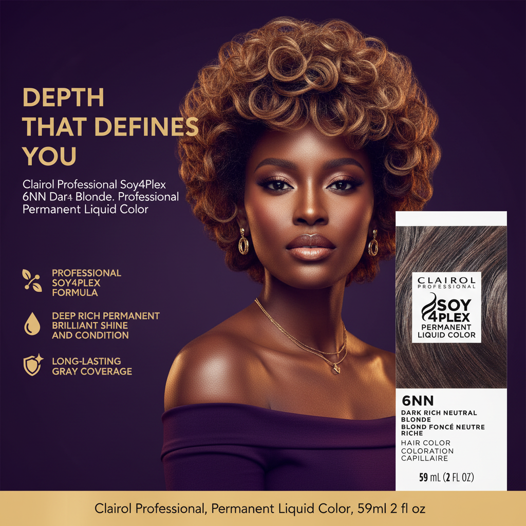 CLAIROL PERMANENT LIQUID 6NN DARK RICH NEUTRAL BLONDE Clairol Professional Soy4Plex 6NN Dark Rich Neutral Blonde - Hero