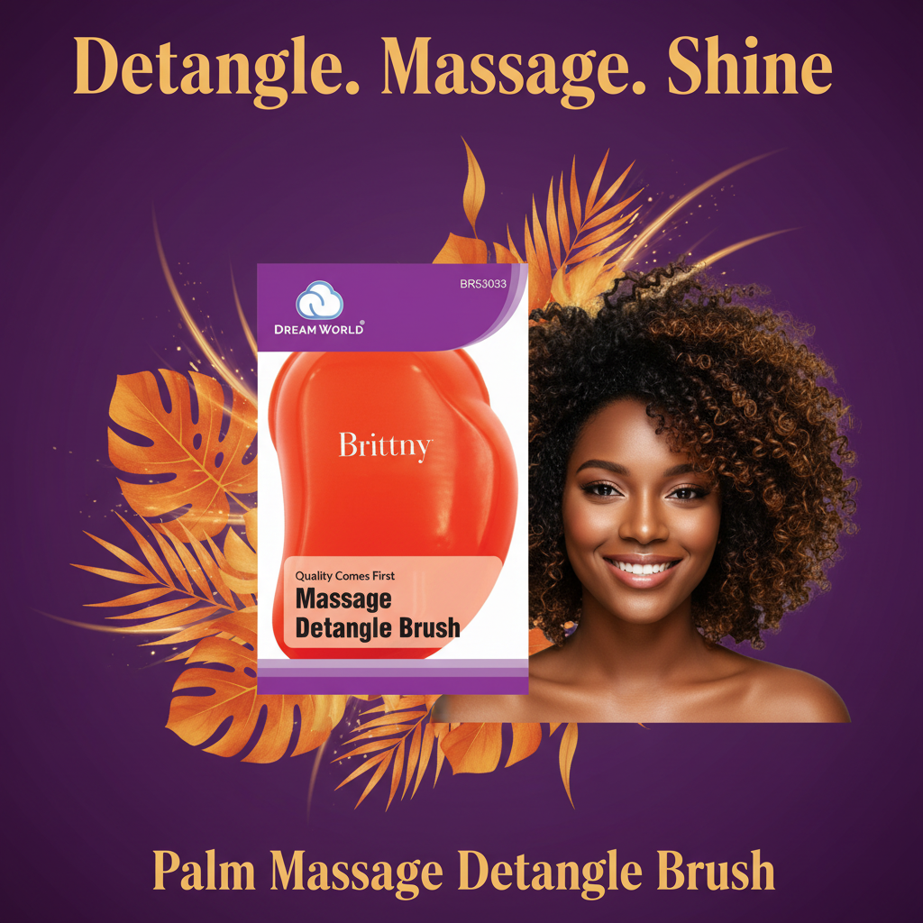 Brittny Brush Detangle Palm Hero Set 1 - Brittny Palm Massage Detangle Brush