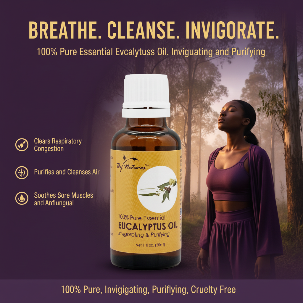 By Natures 100% Pure Essential Eucalyptus Oil By Natures 100% Pure Essential Eucalyptus Oil - Hero