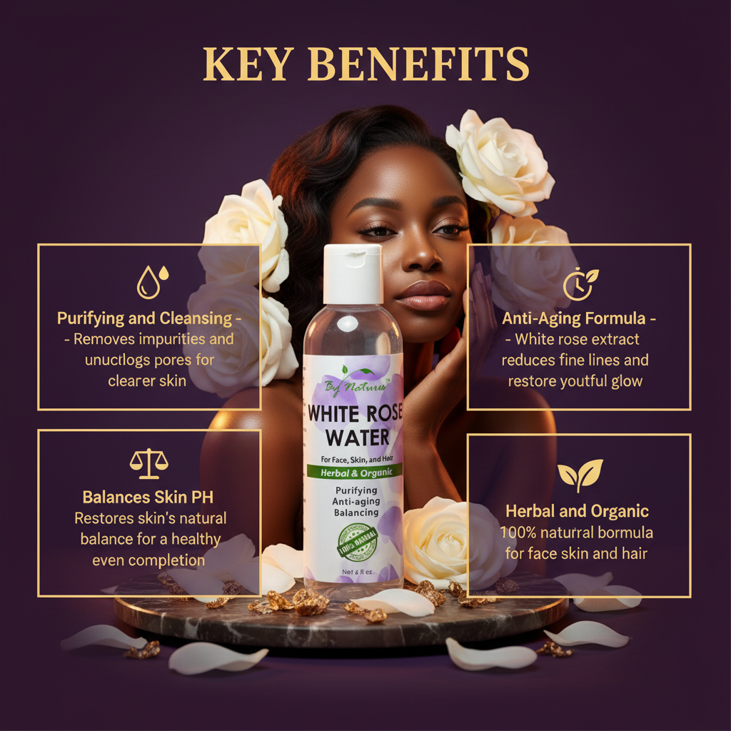 By Natures White Rose Water By Natures White Rose Water - Key Benefits