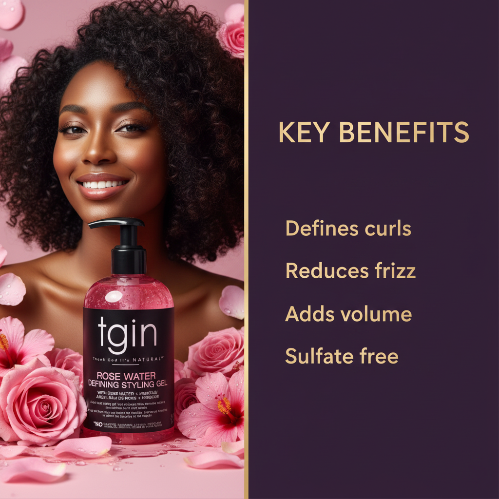 Tgin Rosewater Curl Defining Gel Key Benefits - TGIN Rose Water Curl Defining Gel
