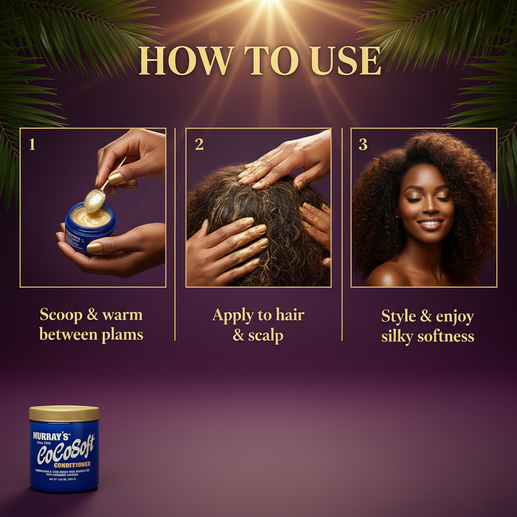 Murrays Cocosoft Conditioner Hairdress How To Use - Murray's Cocosoft Conditioner Hairdress