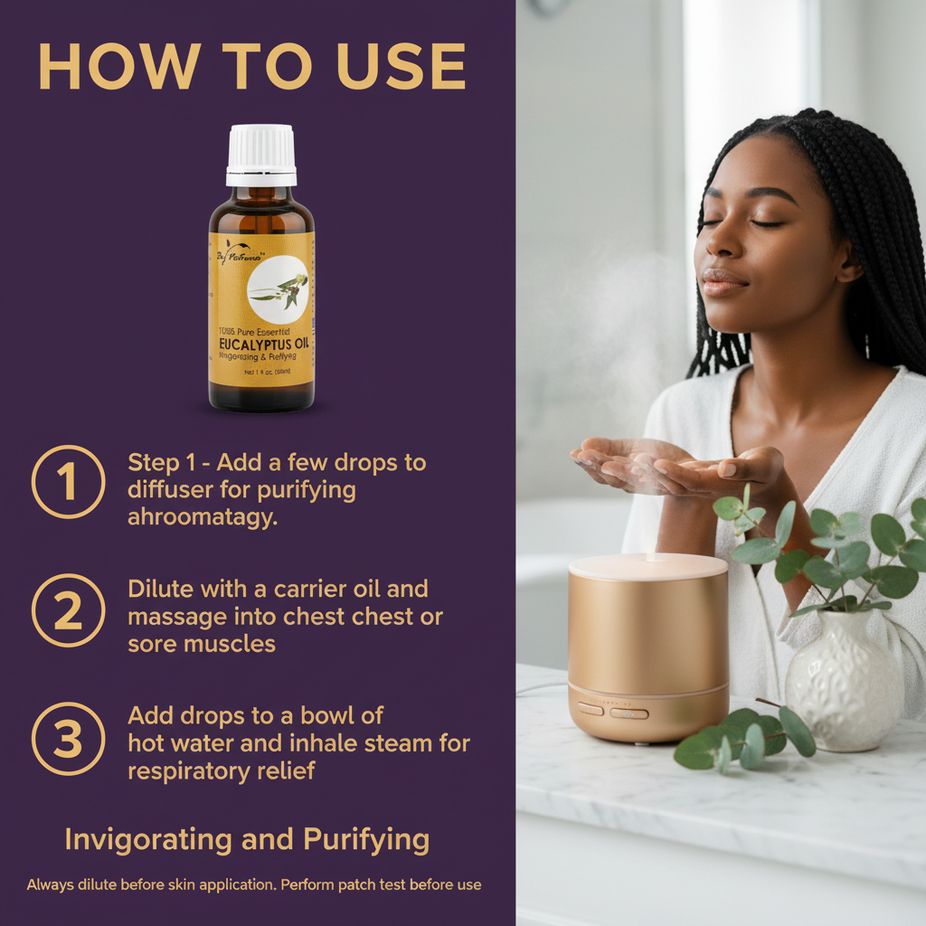 By Natures 100% Pure Essential Eucalyptus Oil By Natures 100% Pure Essential Eucalyptus Oil - How To Use