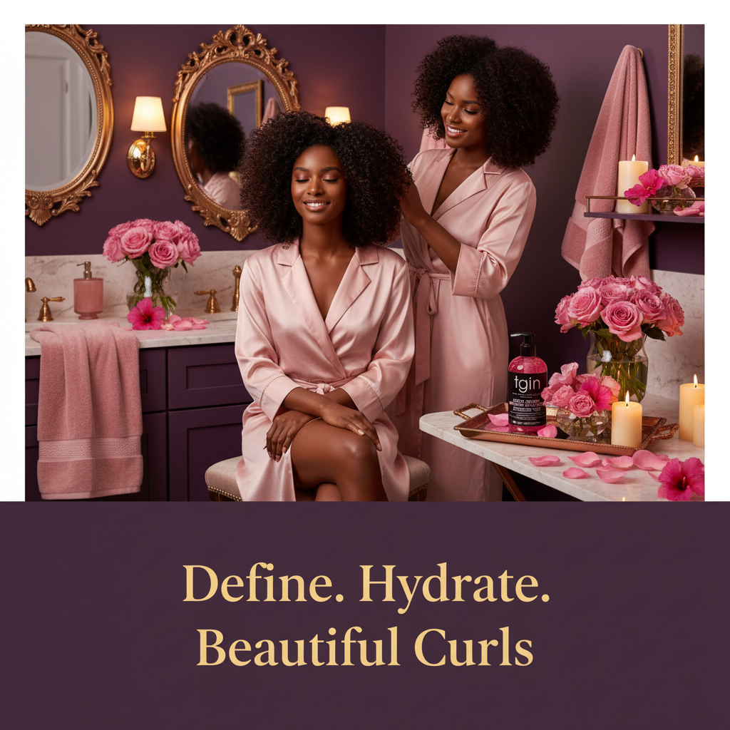 Tgin Rosewater Curl Defining Gel Lifestyle - Define. Hydrate. Beautiful Curls. TGIN Rose Water Curl Defining Gel
