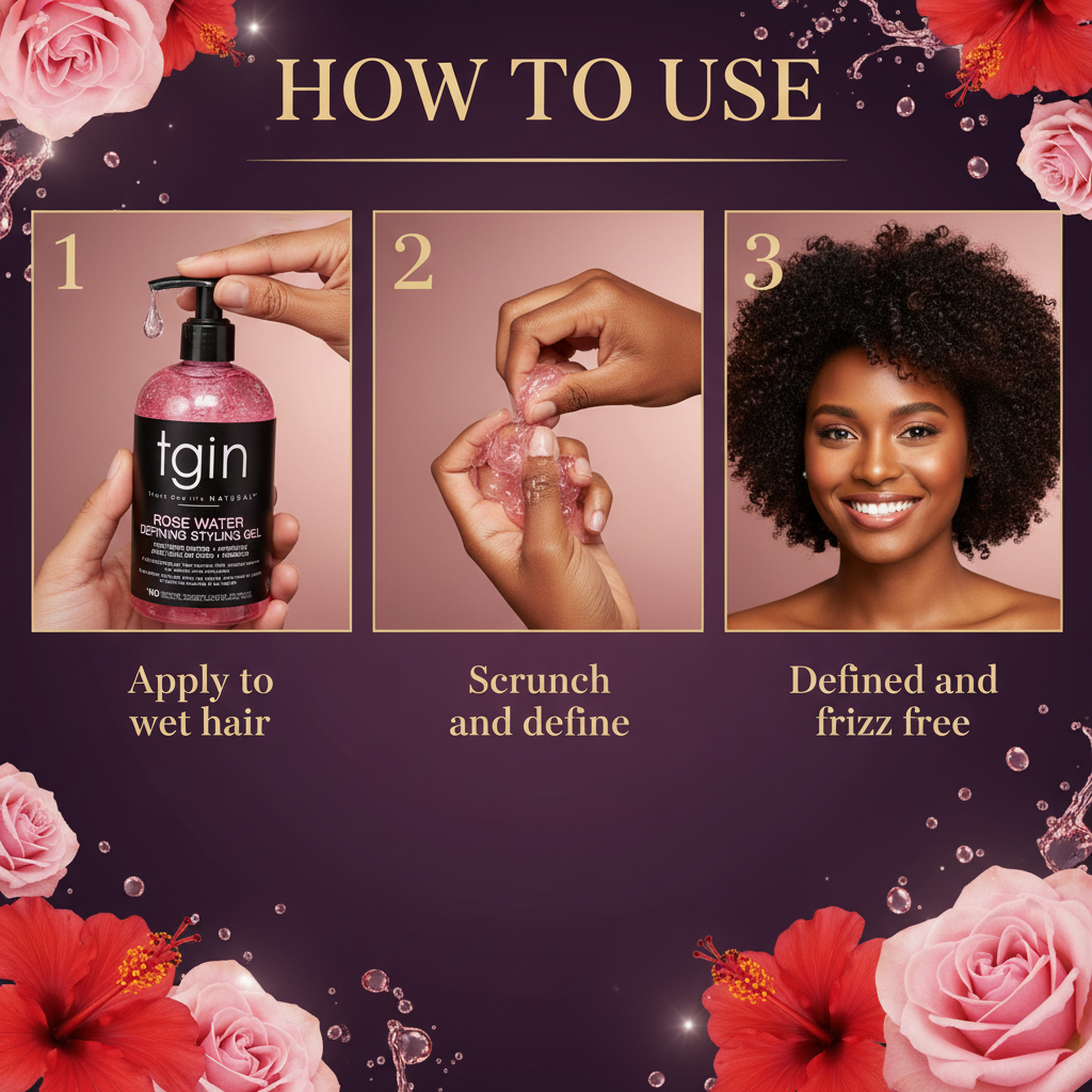 Tgin Rosewater Curl Defining Gel How To Use - TGIN Rose Water Curl Defining Gel
