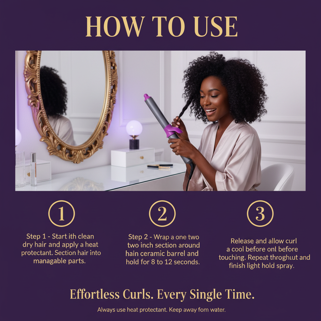 J2 HAIR TOOL CURLING IRON HAIR CURLER J2 Professional Ceramic Coating Barrel Hair Curler - How To Use