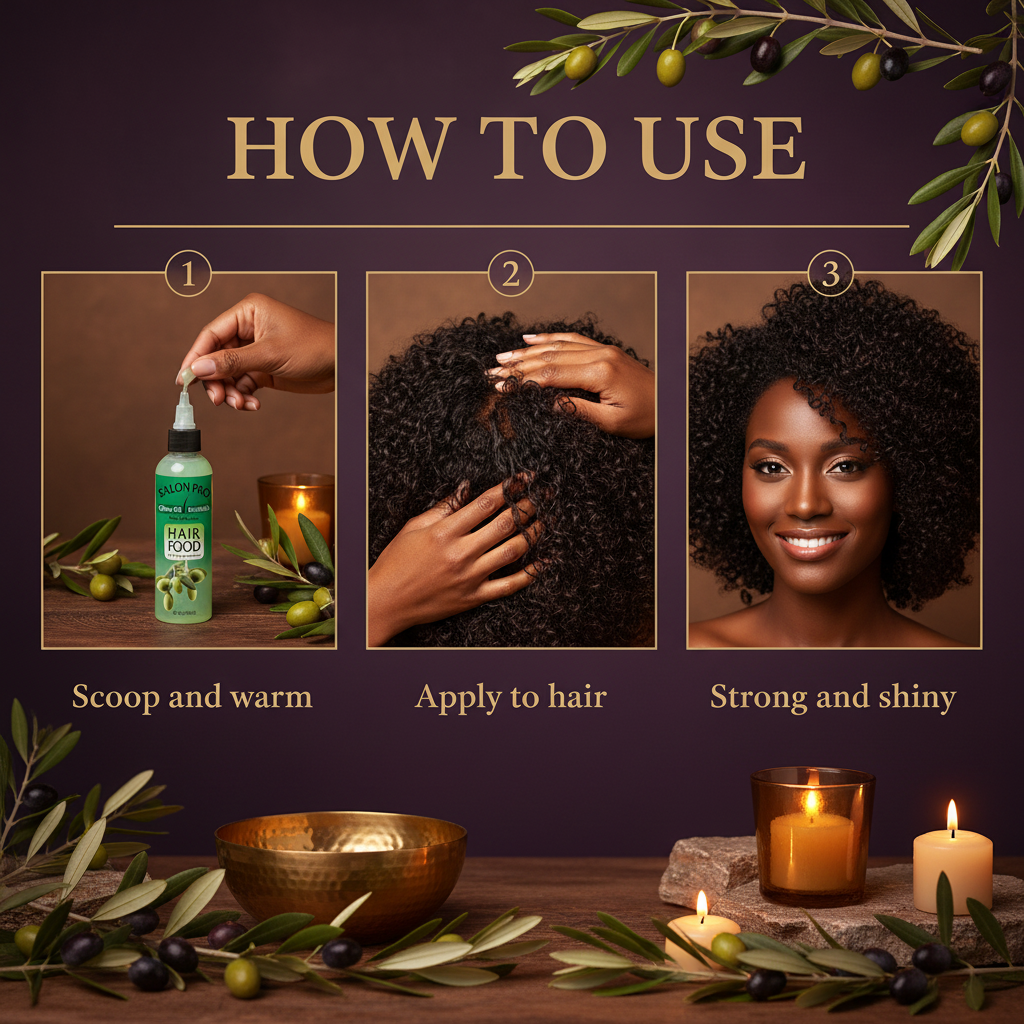 Salon Pro Hair Food Olive How To Use - Salon Pro Hair Food Olive