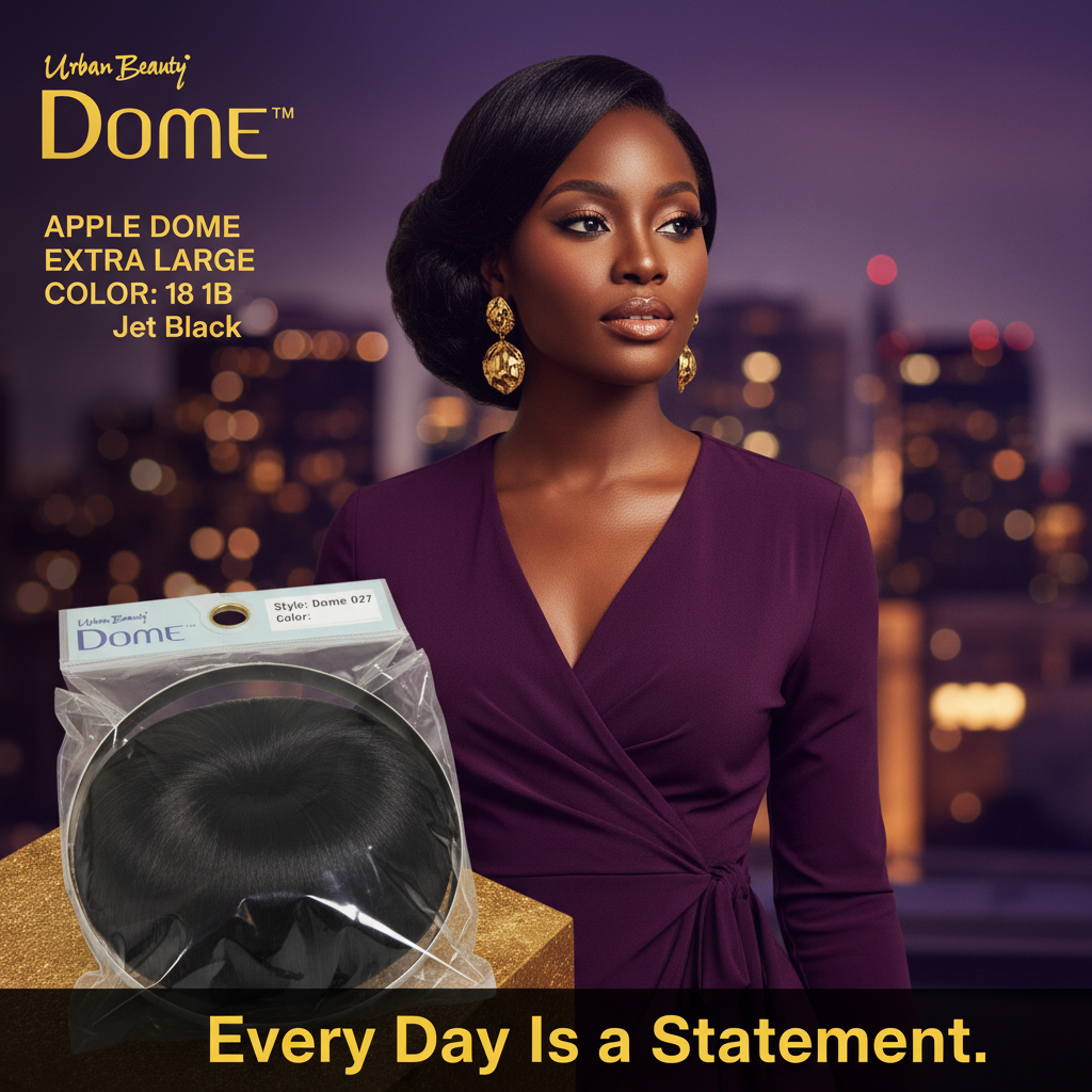 SYNTHETIC DOME STYLE NO.027 (APPLE DOME-XTRA LARGE)-#1B Urban Beauty Dome Style 027 Apple Dome Extra Large 1B - Lifestyle
