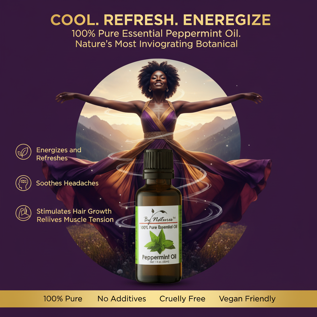 By Natures 100% Pure Essential Peppermint Oil By Natures 100% Pure Essential Peppermint Oil - Hero