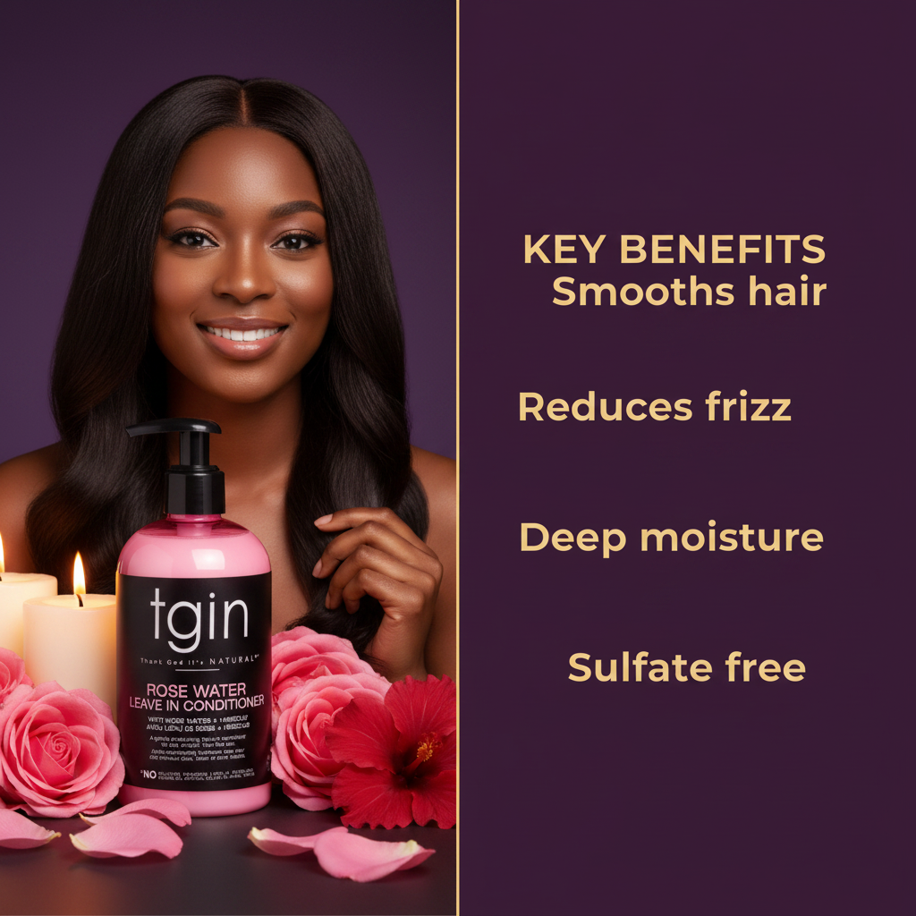 Tgin Rosewater Smoothing Leave In Conditioner Key Benefits - TGIN Rose Water Leave-In Conditioner
