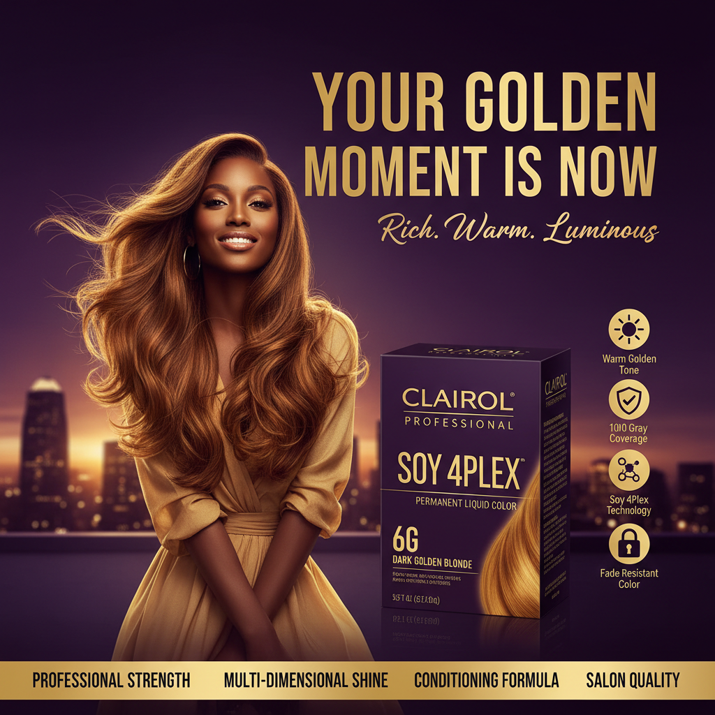 CLAIROL PERMANENT LIQUID 6G DARK GOLDEN BLONDE Clairol Soy 4Plex 6G Dark Golden Blonde - Hero