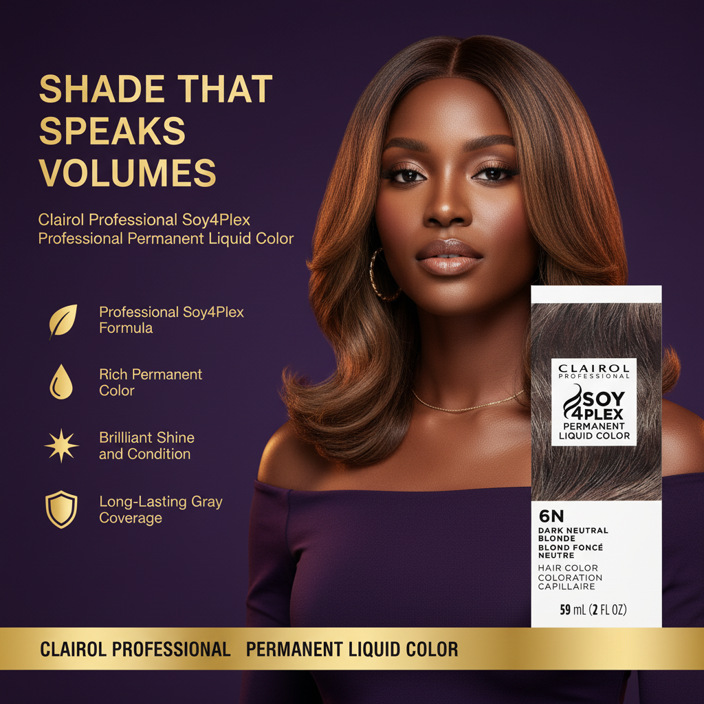 CLAIROL PERMANENT LIQUID 6N DARK NEUTRAL BLONDE Clairol Professional Soy4Plex 6N Dark Neutral Blonde - Hero