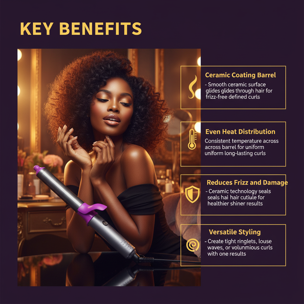 J2 HAIR TOOL CURLING IRON HAIR CURLER J2 Professional Ceramic Coating Barrel Hair Curler - Key Benefits